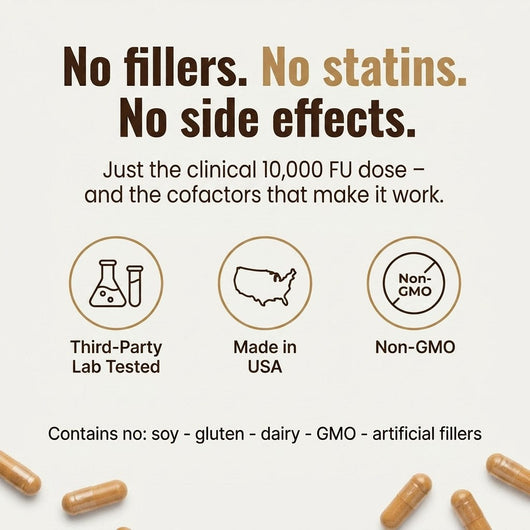 Purity panel: third-party lab tested, made in USA, non-GMO, no soy gluten dairy fillers